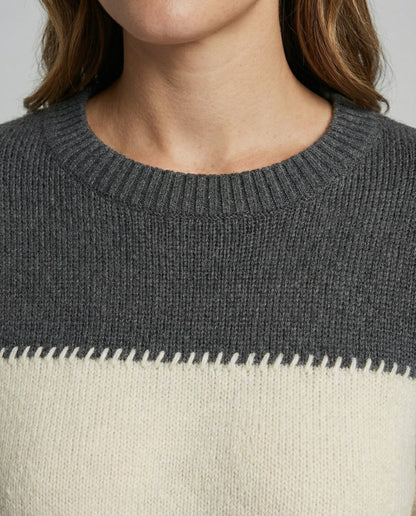 Damen Streifenpullover Bequem Locker