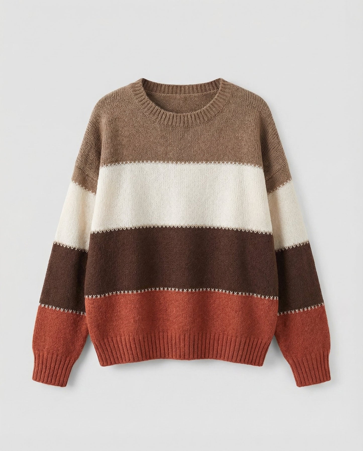Damen Streifenpullover Bequem Locker