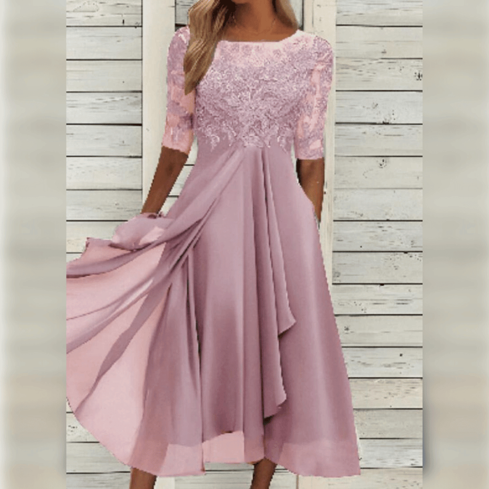 Damen Elegantes Midi Sommerkleid