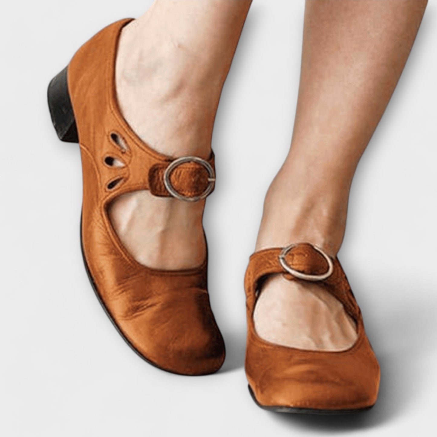 Ledersandale Damen Bequem Leder Braun - Norvielle
