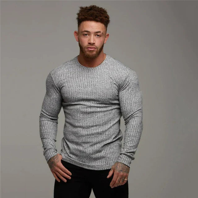 Herren Pullover Rundhals Gerade Form