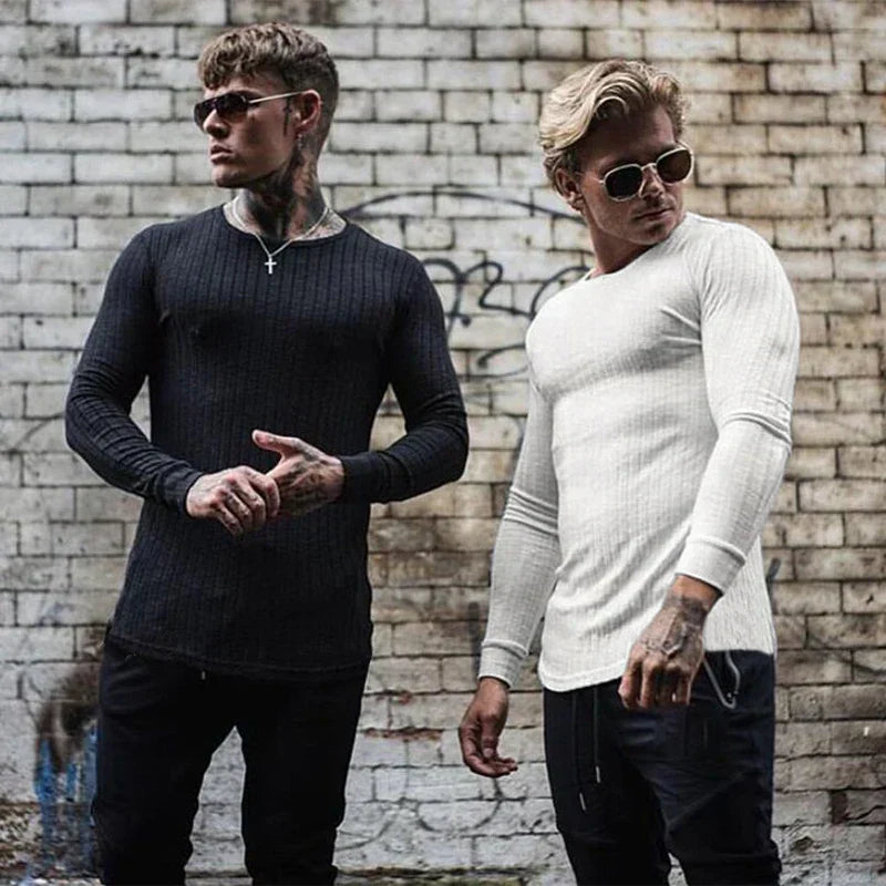 Herren Pullover Rundhalsausschnitt Gerade Form