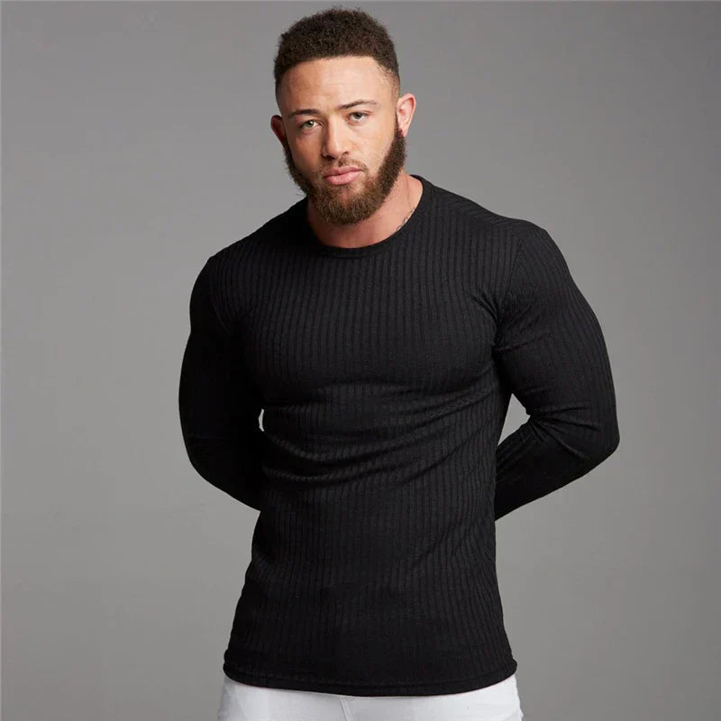 Herren Pullover Rundhalsausschnitt Gerade Form