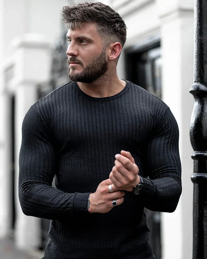 Herren Pullover Rundhalsausschnitt Gerade Form