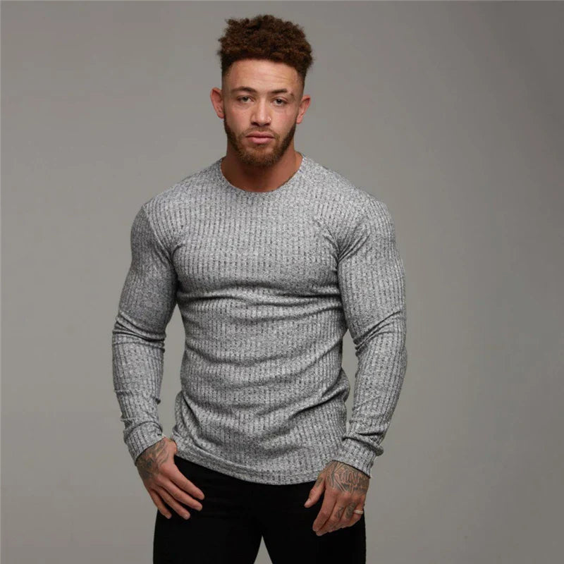 Herren Pullover Rundhals Gerade Form