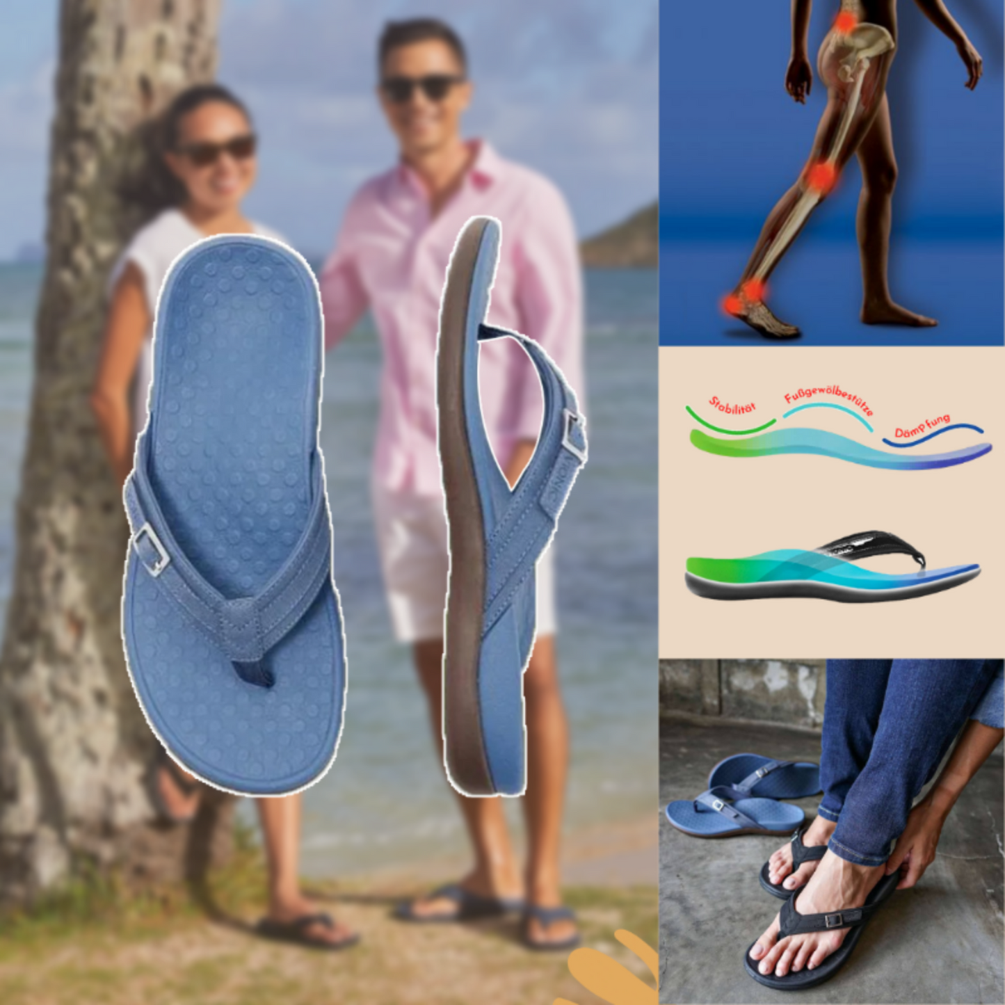 Orthopädische Damen-Sommersandalen