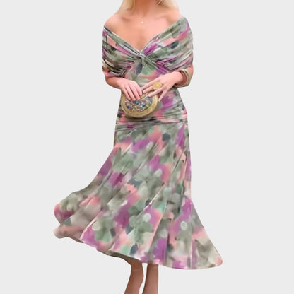 Celine Damen Off-Shoulder-Abendkleid Elegantes Design - Norvielle