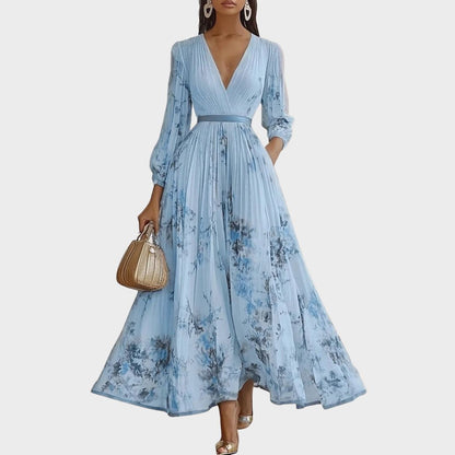 Isabella Damen Ärmelloses Blumenkleid Midi Geplissiert