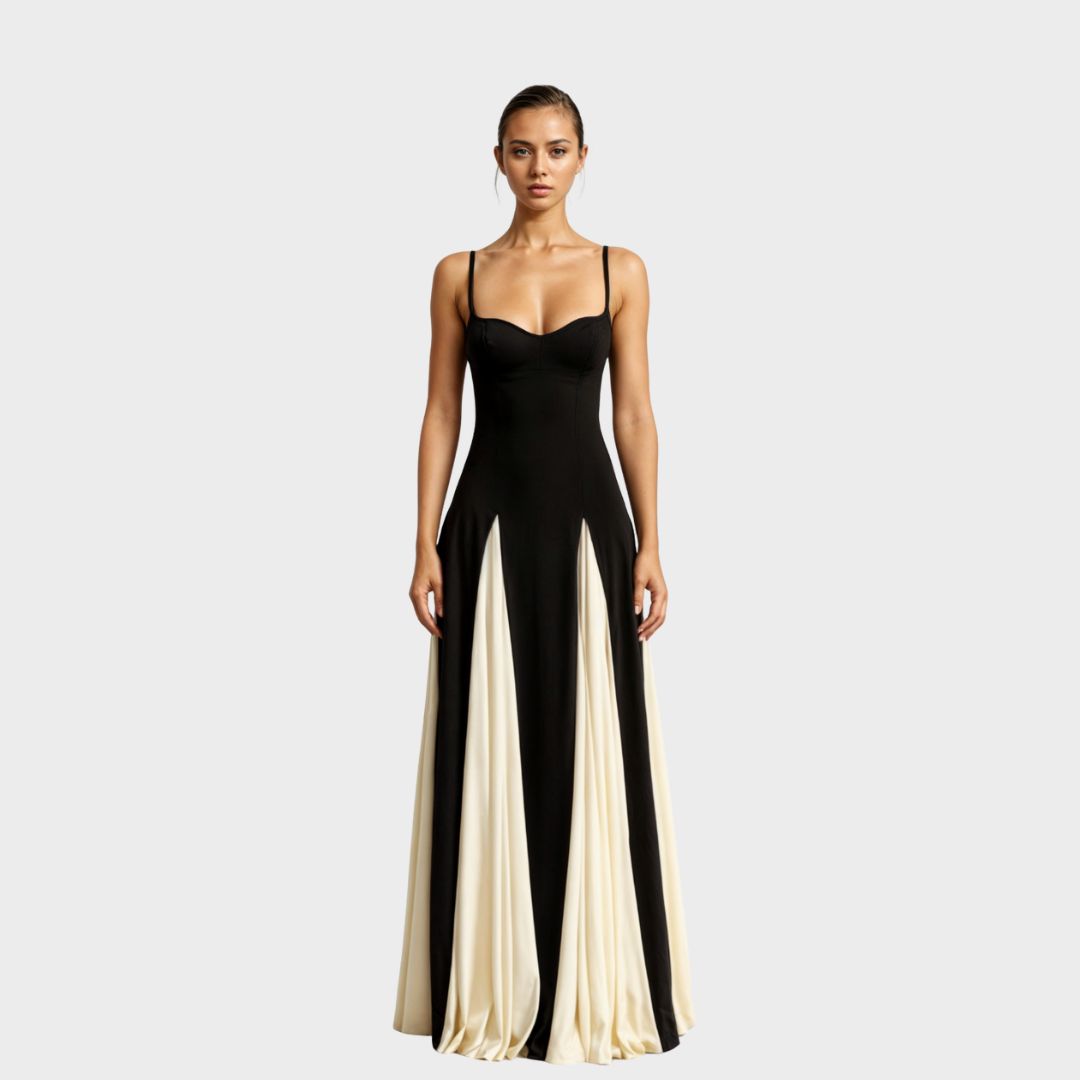 Damen Maxikleid Elegantes Ausschnittkleid - Norvielle