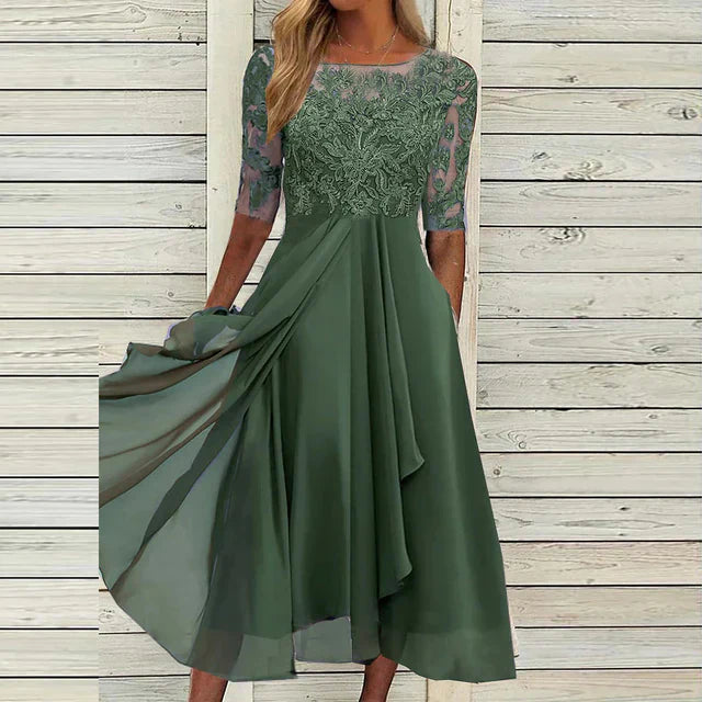 Dunkelblaues Damen Festkleid