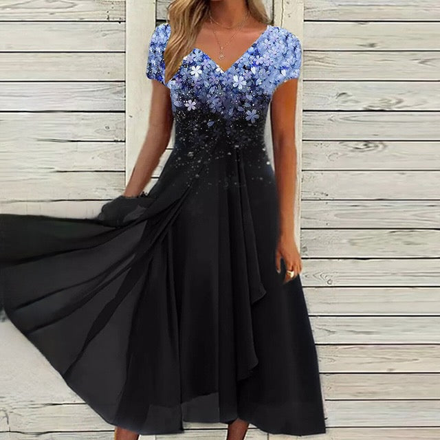 Damen Sommerkleid Elegant Leicht Pastell