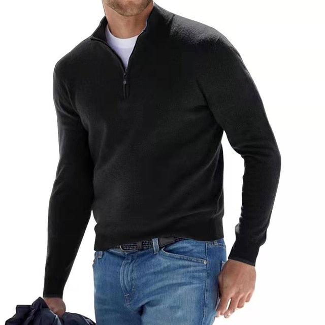 Herren Pullover V-Ausschnitt Baumwolle Alltag