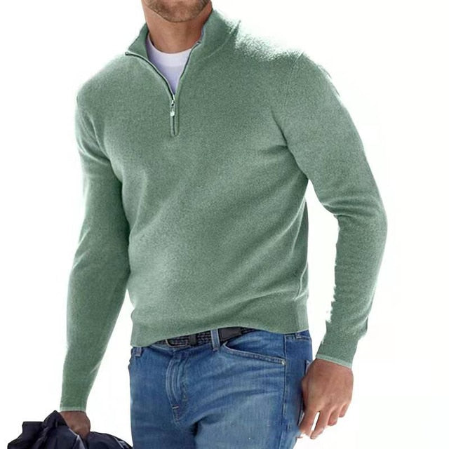 Herren Pullover V-Ausschnitt Baumwolle Alltag