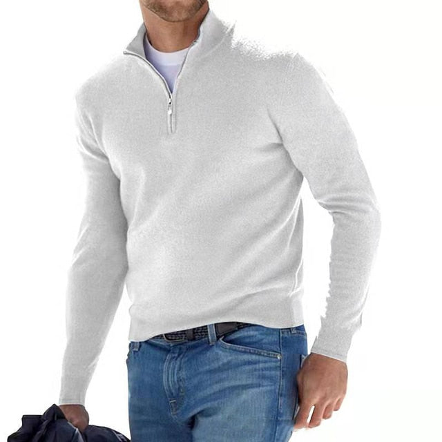 Herren Pullover V-Ausschnitt Baumwolle Alltag