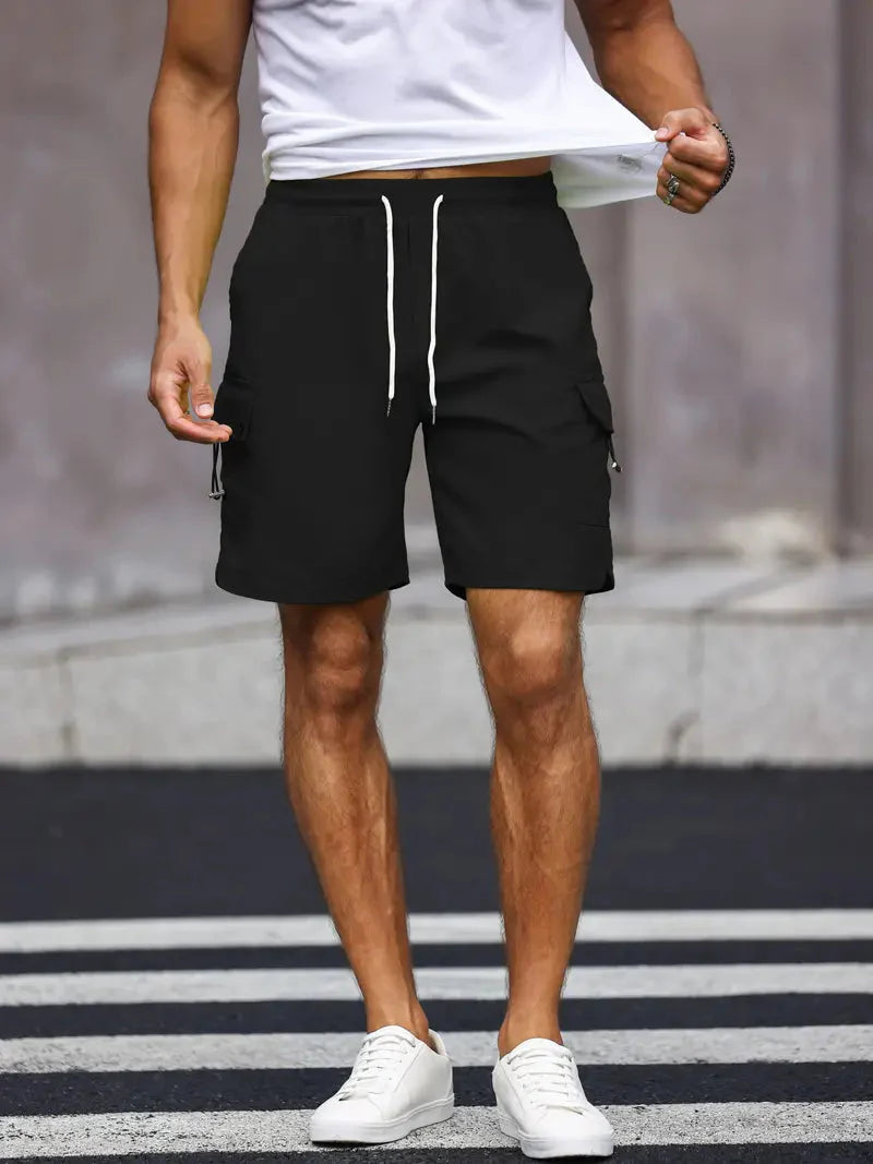 Herren Cargo-Kurzhose Kordelzug Bequem - Norvielle