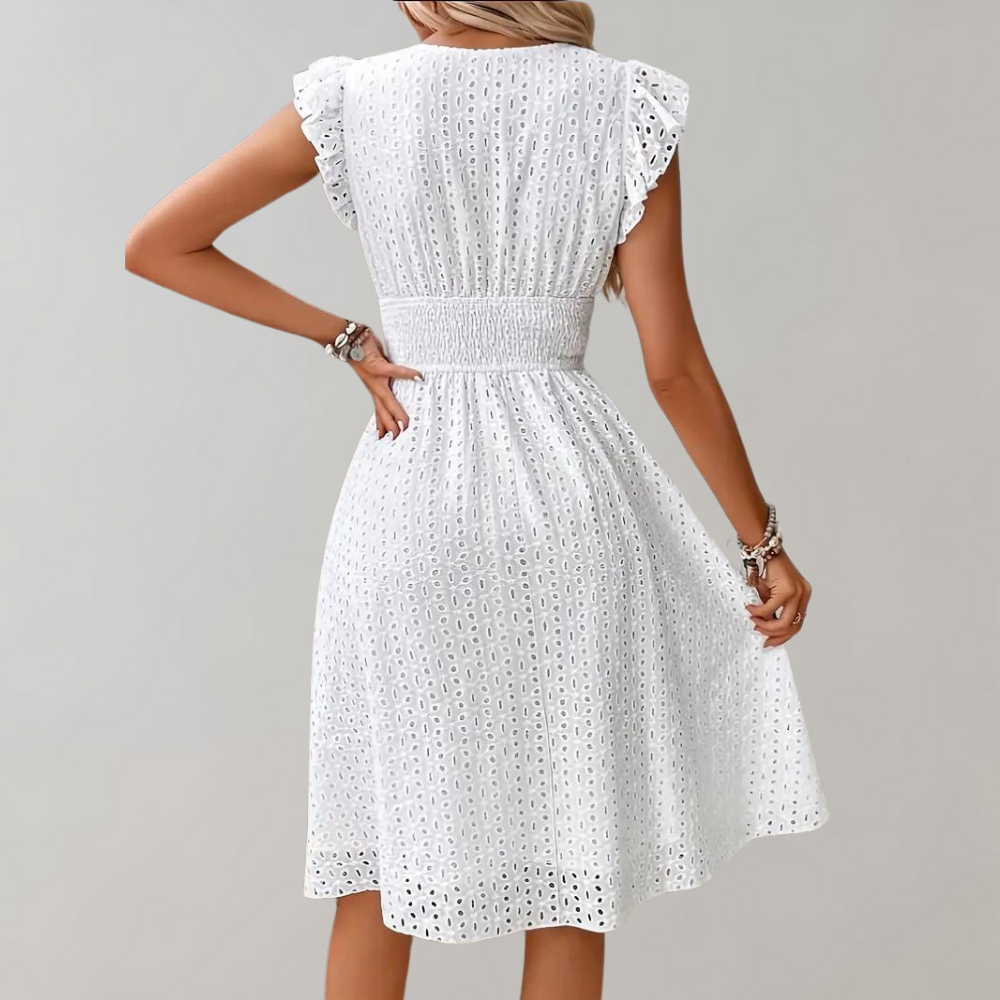 Damen Sommerkleid Leichtes Luftiges Kleid Hellblau