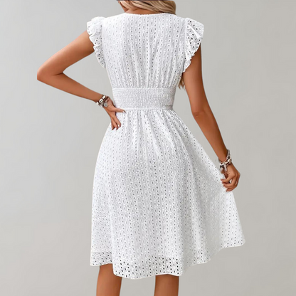 Damen Sommerkleid Leichtes Luftiges Kleid Hellblau