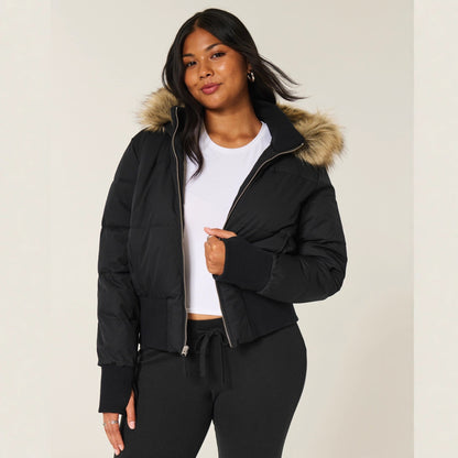 Damen Winter-Kapuzenjacke Warm Stilvoll