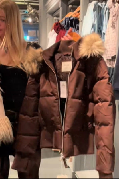 Damen Winter-Kapuzenjacke Warm Stilvoll