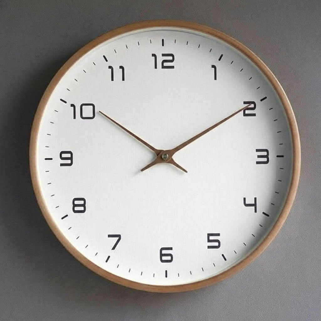 NordicTimber Holz Wanduhr Modern