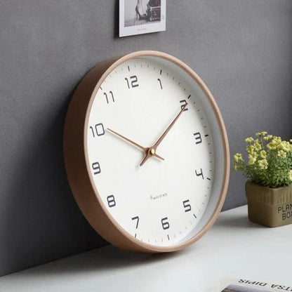 NordicTimber Holz Wanduhr Modern
