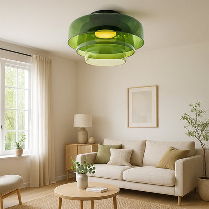 Nordic Glas Pendelleuchte Gestuft Weiss