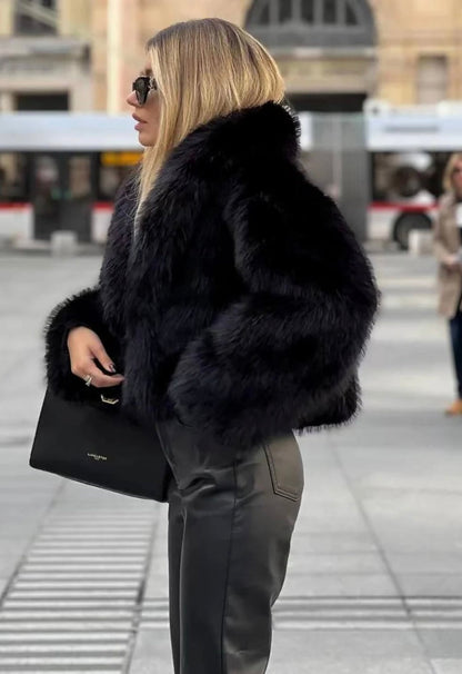 Damen Kurzjacke Mit Betontem Kragen