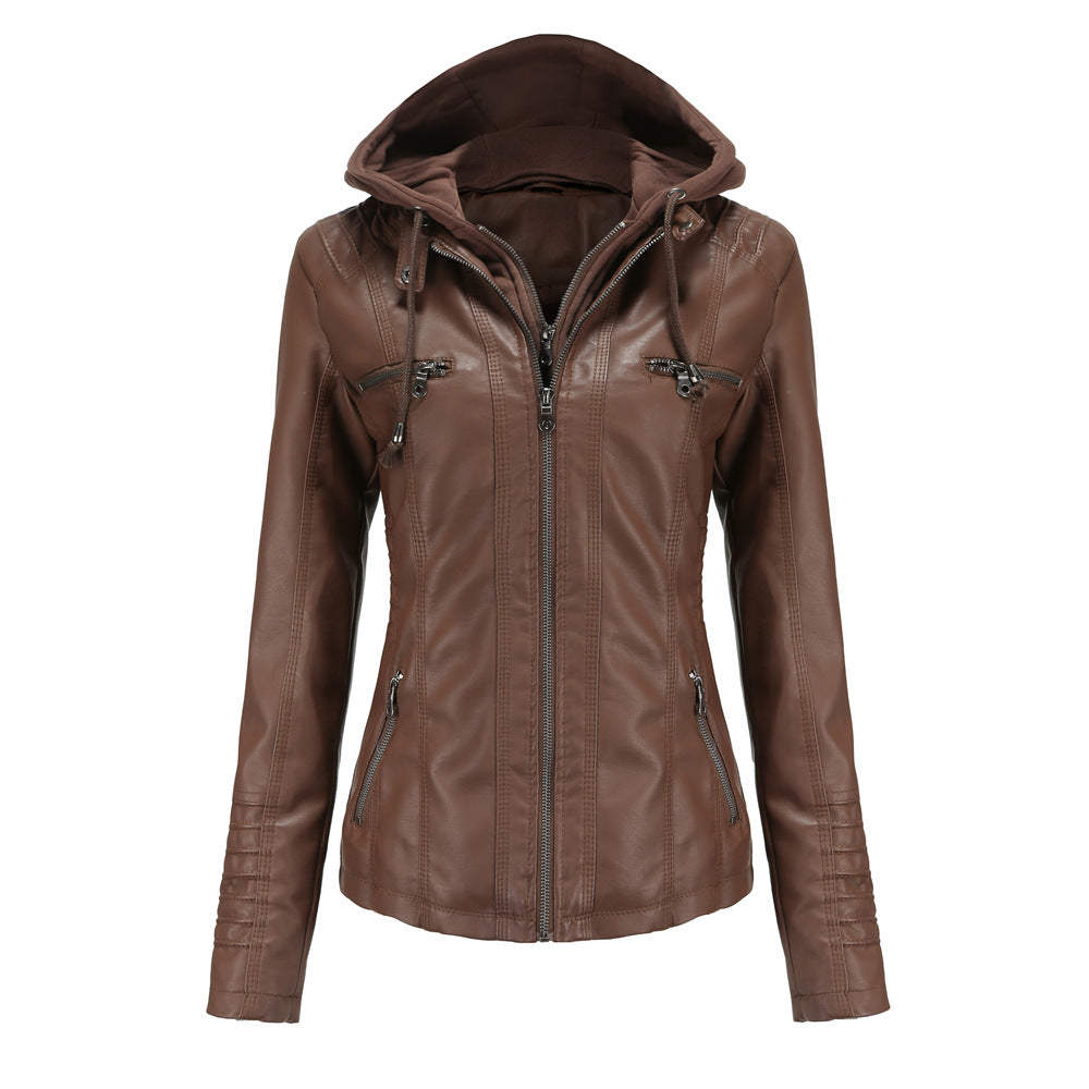 Cleo Damen Kunstlederjacke
