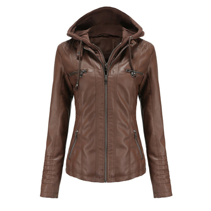 Cleo Damen Kunstlederjacke
