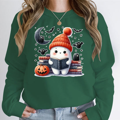 Damen Sweatshirt Halloween-Motiv Hochwertig Grün