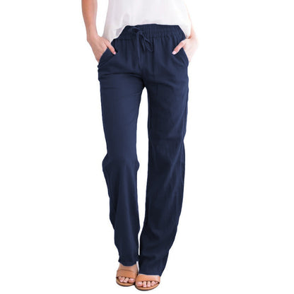 Damen Weite Hose Elastischer Bund Bequem