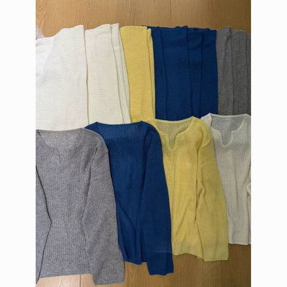 Damen Pullover V-Ausschnitt Lässig Norvielle