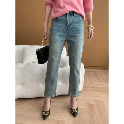Damen High-Waist Straight-Leg Jeans Norvielle - Norvielle