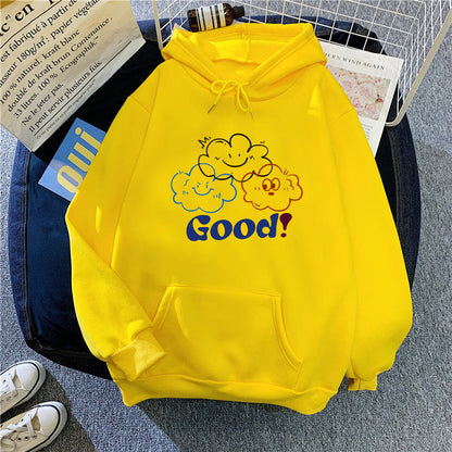 Damen Kapuzenpullover Cartoon-Motiv Bequem Norvielle