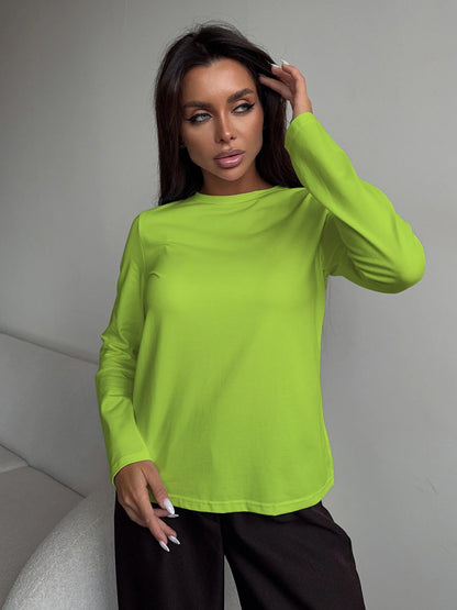 Damen Langarmshirt Körperbetonter Schnitt Norvielle