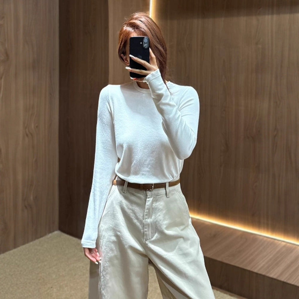 Damen Langarmshirt Norvielle Leicht Baumwolle