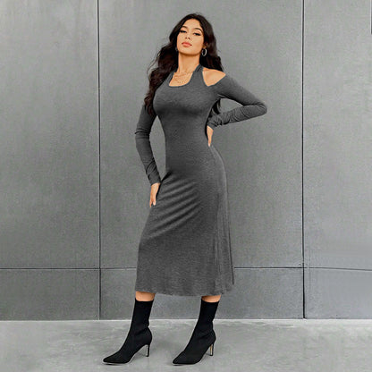 Damen Maxikleid Elegant Cut-Out-Details