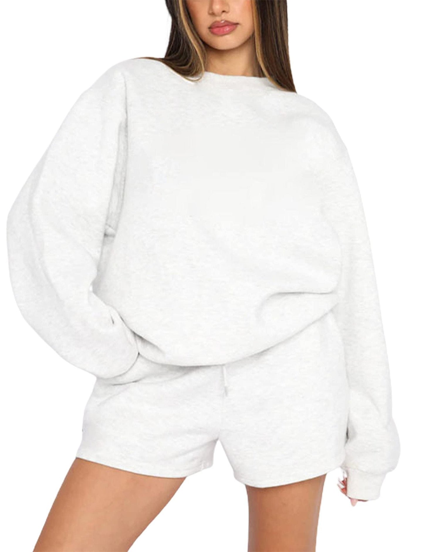 Damen Sweater-Shorts-Set Freizeit Norvielle