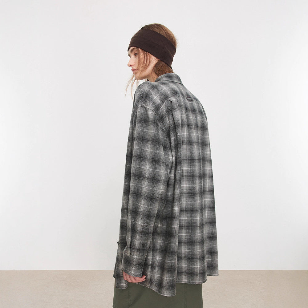 Damen Langarmhemd Karomuster Modern Norvielle