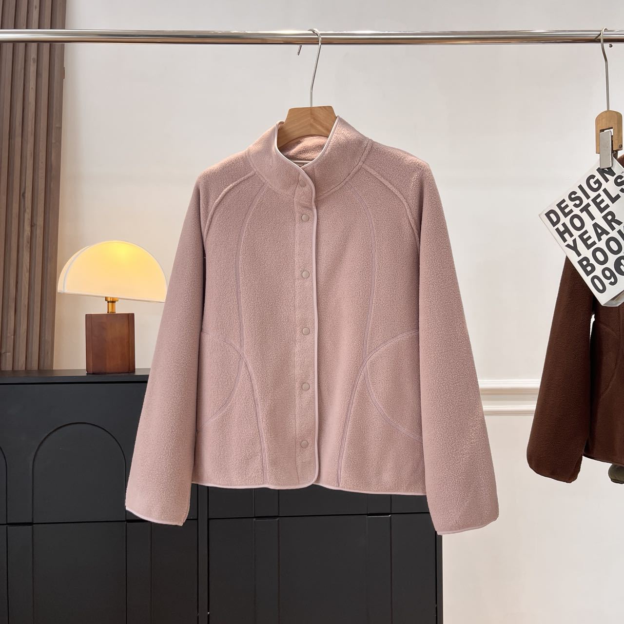 Damen Fleecejacke Hochkragen Druckknöpfe Norvielle