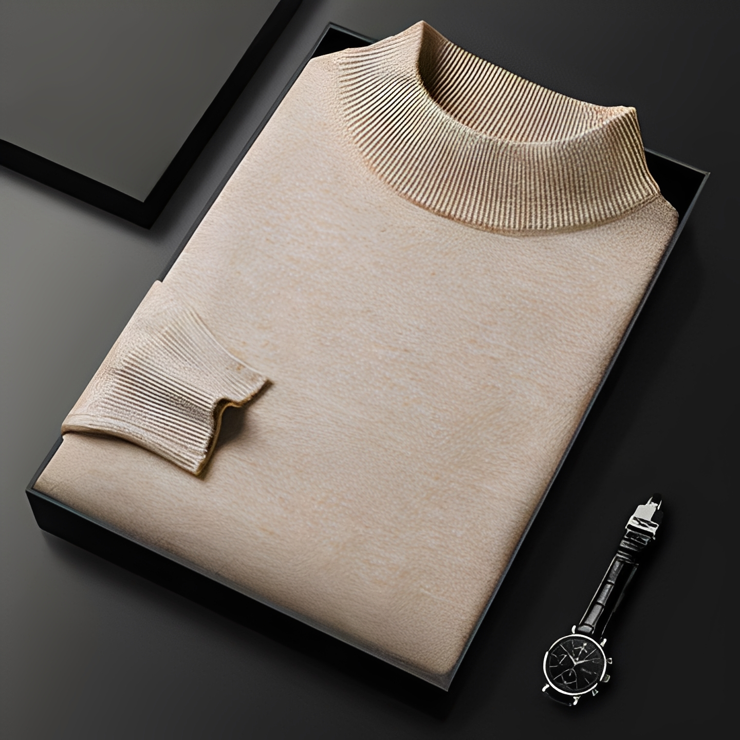 Kervan Herren Wollpullover Wärmend Beige - Norvielle