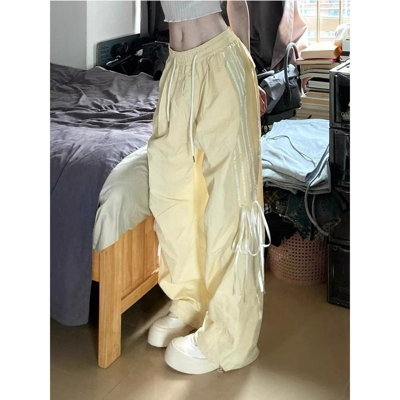 Damen Sporthose mit Seitlichen Streifen und Schnürbund Bequem - Norvielle
