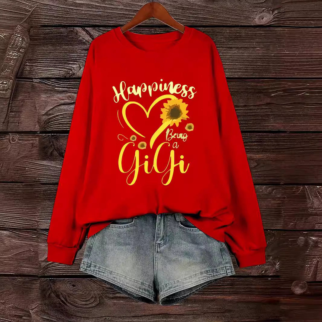 Damen Sweatshirt Voluminöse Ärmel Fröhliches Motiv Norvielle - Norvielle