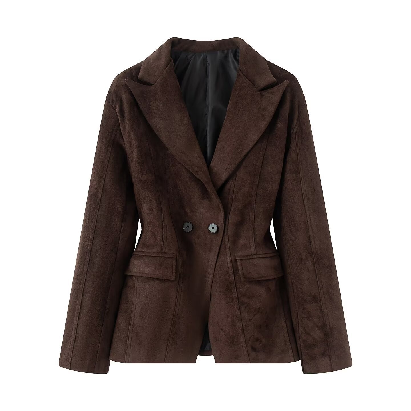 Damen Blazerjacke Wildleder-Look Elegant