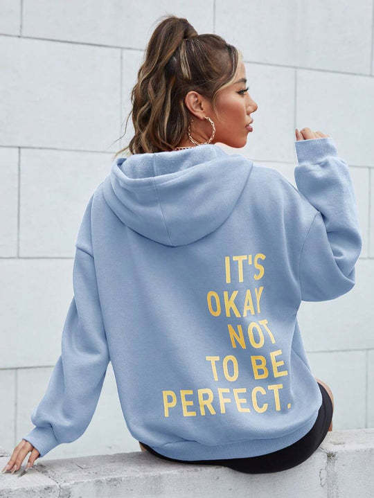 Damen Kapuzenpullover Kuscheliges Innenfutter Motivierender