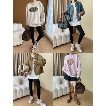 Damen Langarm T-Shirt Weiches Material