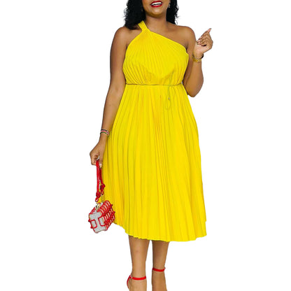 Damen Wickelkleid Asymmetrisch Faltenlegung Elegantes Design