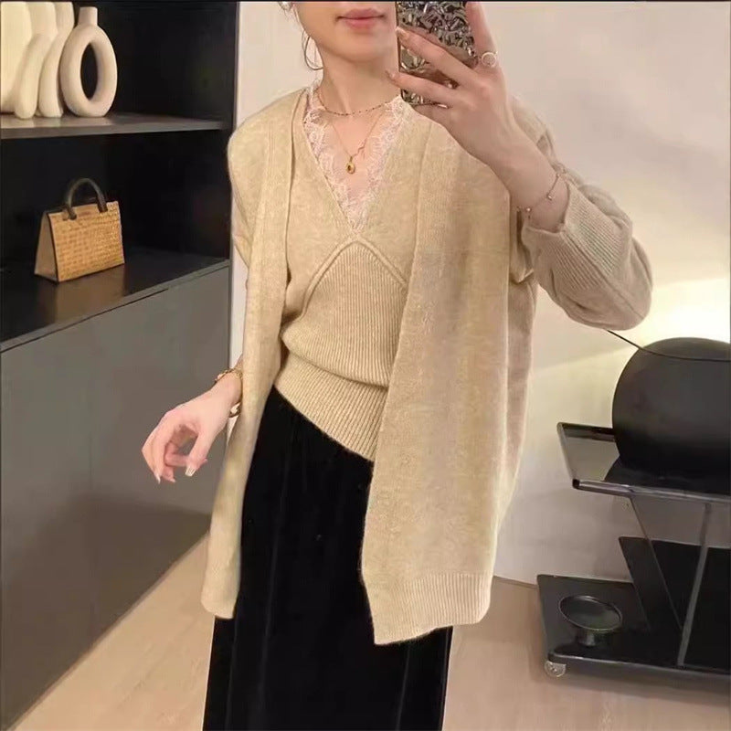 Damen Strickjacke Weit Schnitt Komfort Norvielle