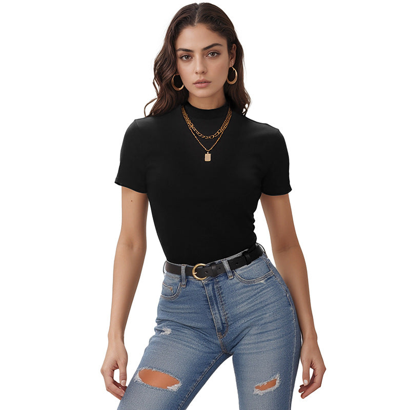 Damen T-Shirt Kurzarm Modischer Schnitt Norvielle
