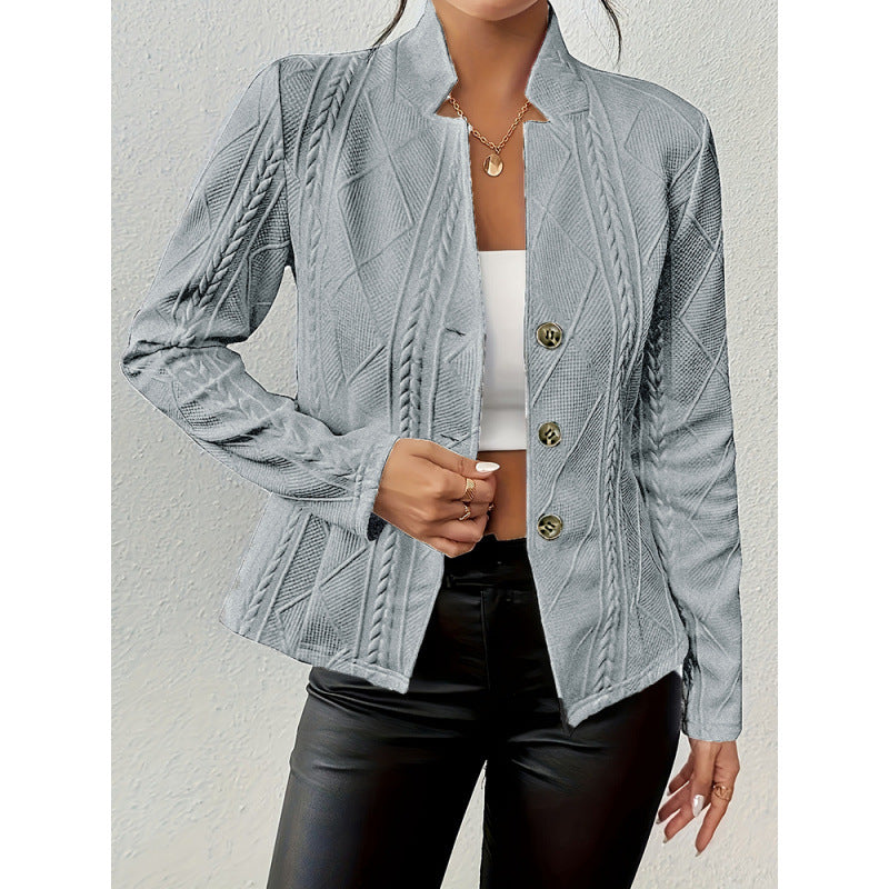 Damen Strickjacke Knopfverschluss Norvielle